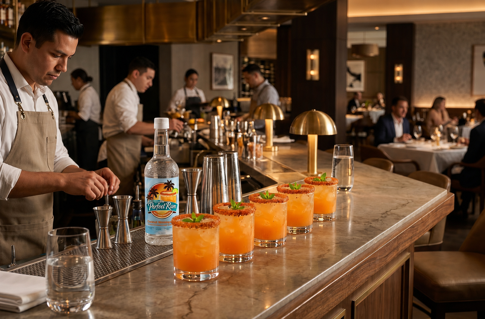Cocktail service in a restaurant group