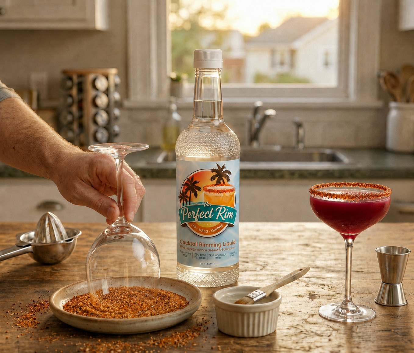 Home cocktail presentation